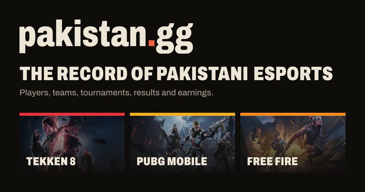 Pakistani esports earnings: highest-earning players | pakistan.gg